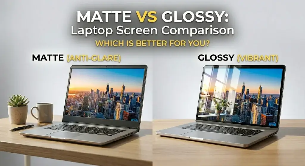 Matte VS Glossy Laptop Screen Comparison