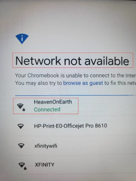 Chromebook Not Connecting to WiFi